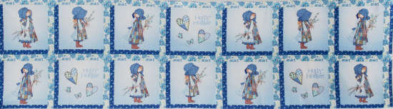 SP25356 Holly Hobbie squares, blue