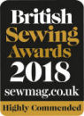 Highly Commended, British Sewing Awards 2018
