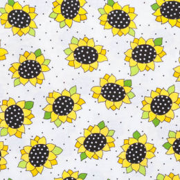 9986-L Sunflowers Heads, white