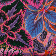 Bold Leaves, pink