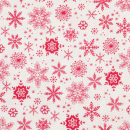 2576-R Snowflakes, red
