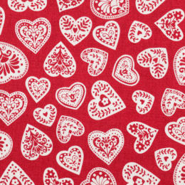 2579-R Hearts, red