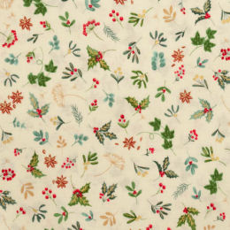105-Q Good Tidings, Sprig, cream