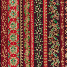 MU-218-R9 Garland Stripe, burgundy